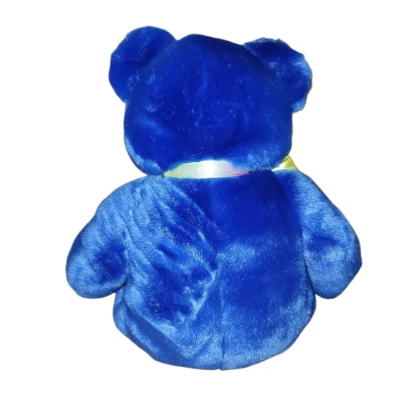 Vintage 1999 Beanie Buddies Clubby Official Club Teddy Bear Blue Plush Lovey 14" - Picture 2 of 7